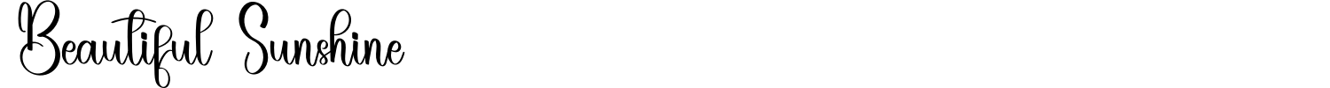 Beautiful Sunshine Font preview