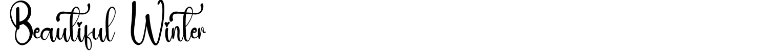 Beautiful Winter Font preview