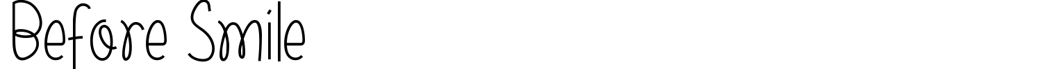 Before Smile Font preview