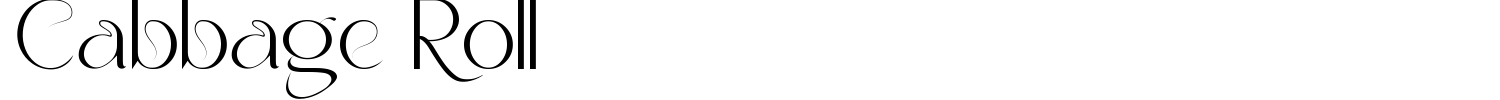 Cabbage Roll Font preview