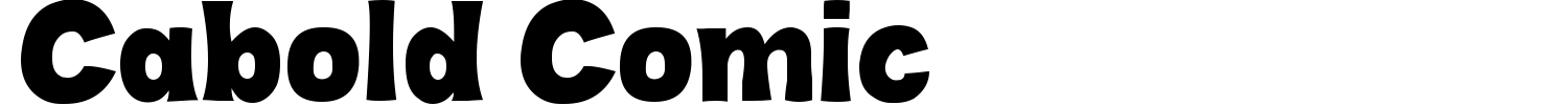 Cabold Comic Font preview