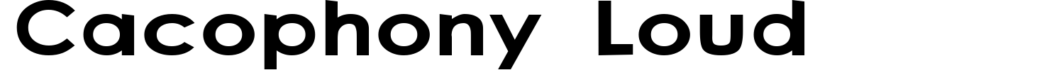 Cacophony Loud Font preview