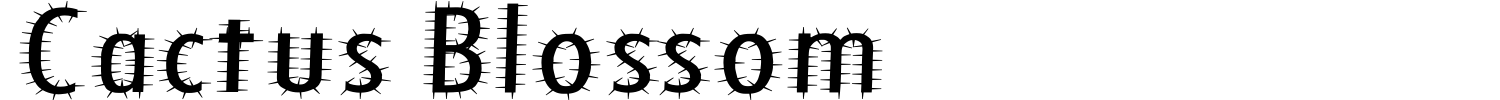 Cactus Blossom Font preview