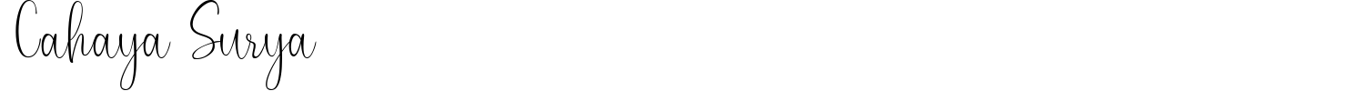 Cahaya Surya Font preview
