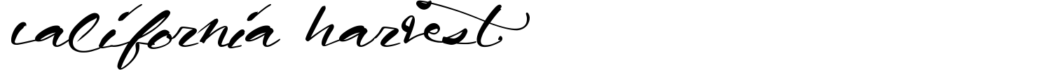 California Harvest Font preview