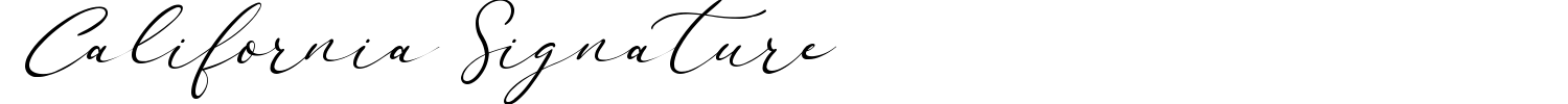 California Signature Font preview