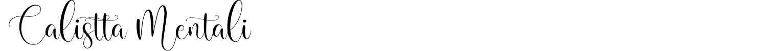 Calistta Mentali Font preview