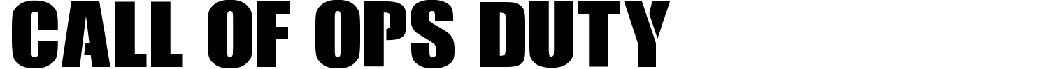 Call Of Ops Duty Font preview