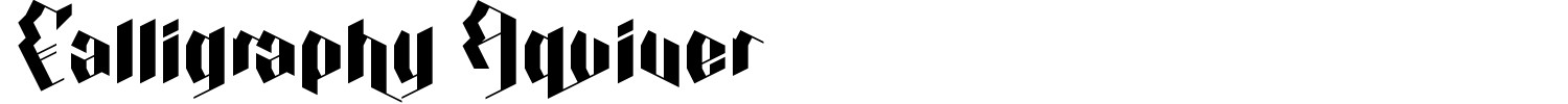Calligraphy Aquiver Font preview