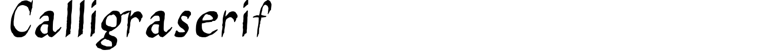 Calligraserif Font preview