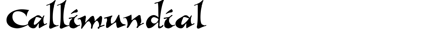 Callimundial Font preview