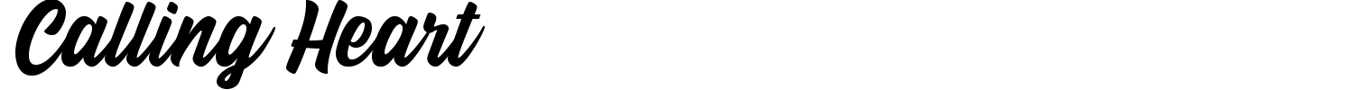 Calling Heart Font preview