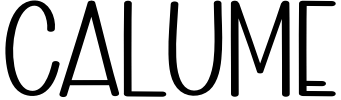 Calume Font preview