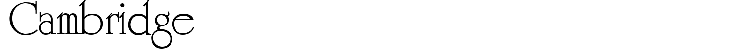 Cambridge Font preview