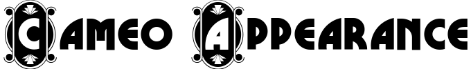 Cameo Appearance Font preview