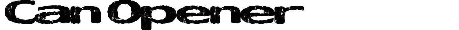 Can Opener Font preview