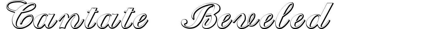 Cantate Beveled Font preview