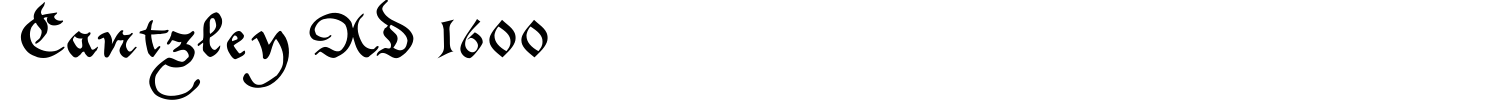 Cantzley AD 1600 Font preview