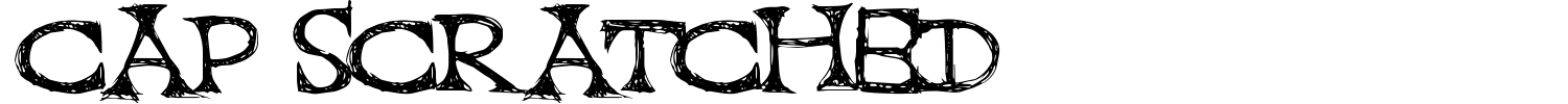 Cap Scratched Font preview