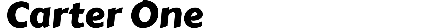 Carter One Font preview
