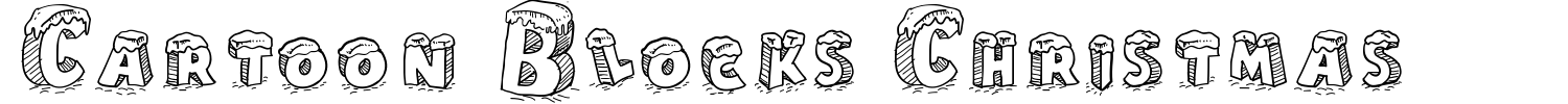 Cartoon Blocks Christmas Font preview