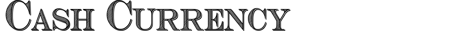 Cash Currency Font preview