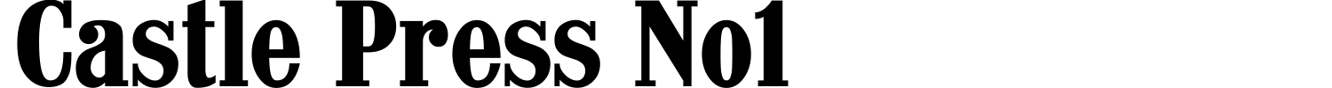Castle Press No1 Font preview