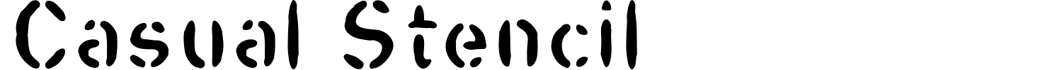 Casual Stencil Font preview