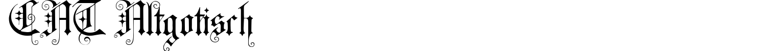 CAT Altgotisch Font preview