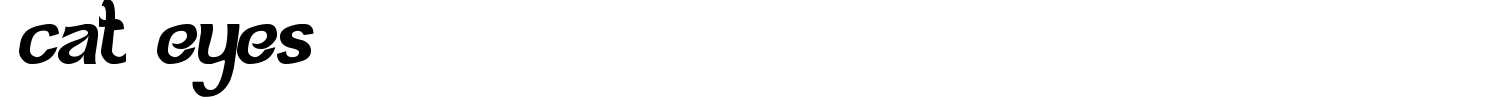Cat Eyes Font preview