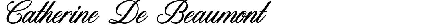 Catherine De Beaumont Font preview