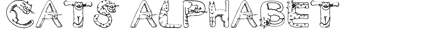 Cats Alphabet Font preview