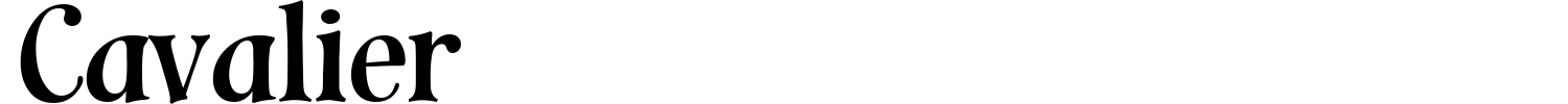 Cavalier Font preview