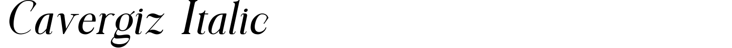Cavergiz Italic Font preview