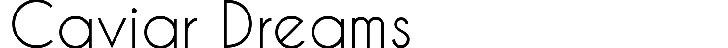 Caviar Dreams Font preview
