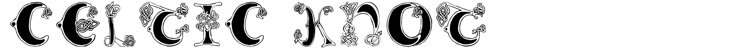 Celtic Knot Font preview