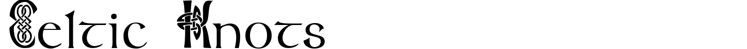 Celtic Knots Font preview