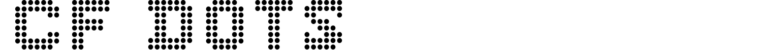 CF Dots 521 Font preview
