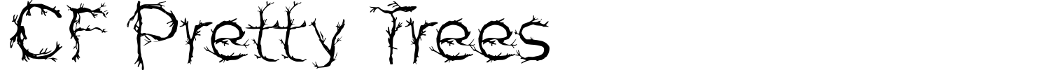CF Pretty Trees Font preview