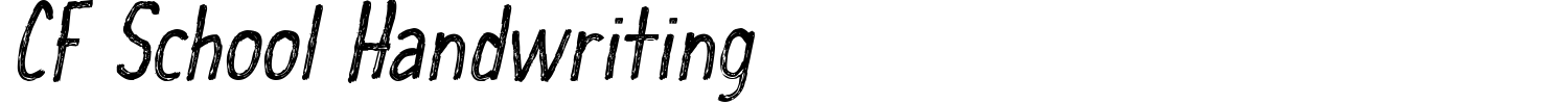 CF School Handwriting Font preview