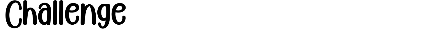 Challenge Font preview