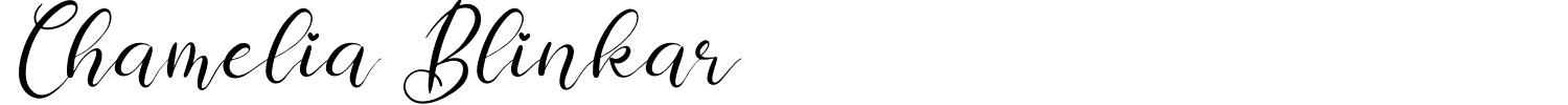 Chamelia Blinkar Font preview