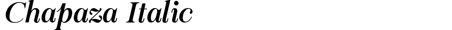 Chapaza Italic Font preview