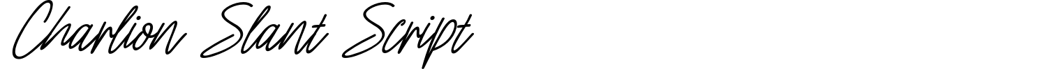 Charlion Slant Script Font preview