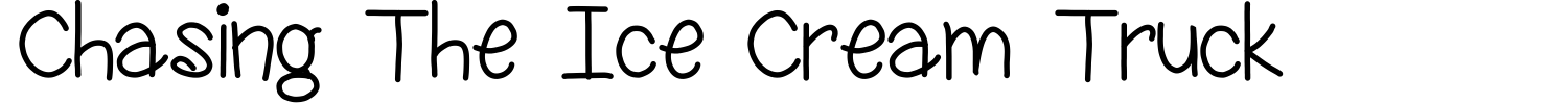 Chasing The Ice Cream Truck Font preview