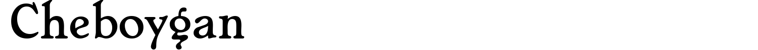 Cheboygan Font preview