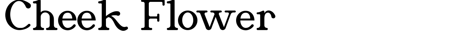 Cheek Flower Font preview