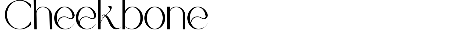 Cheekbone Font preview