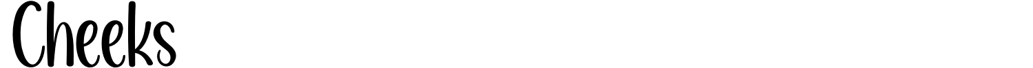 Cheeks Font preview