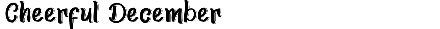Cheerful December Font preview
